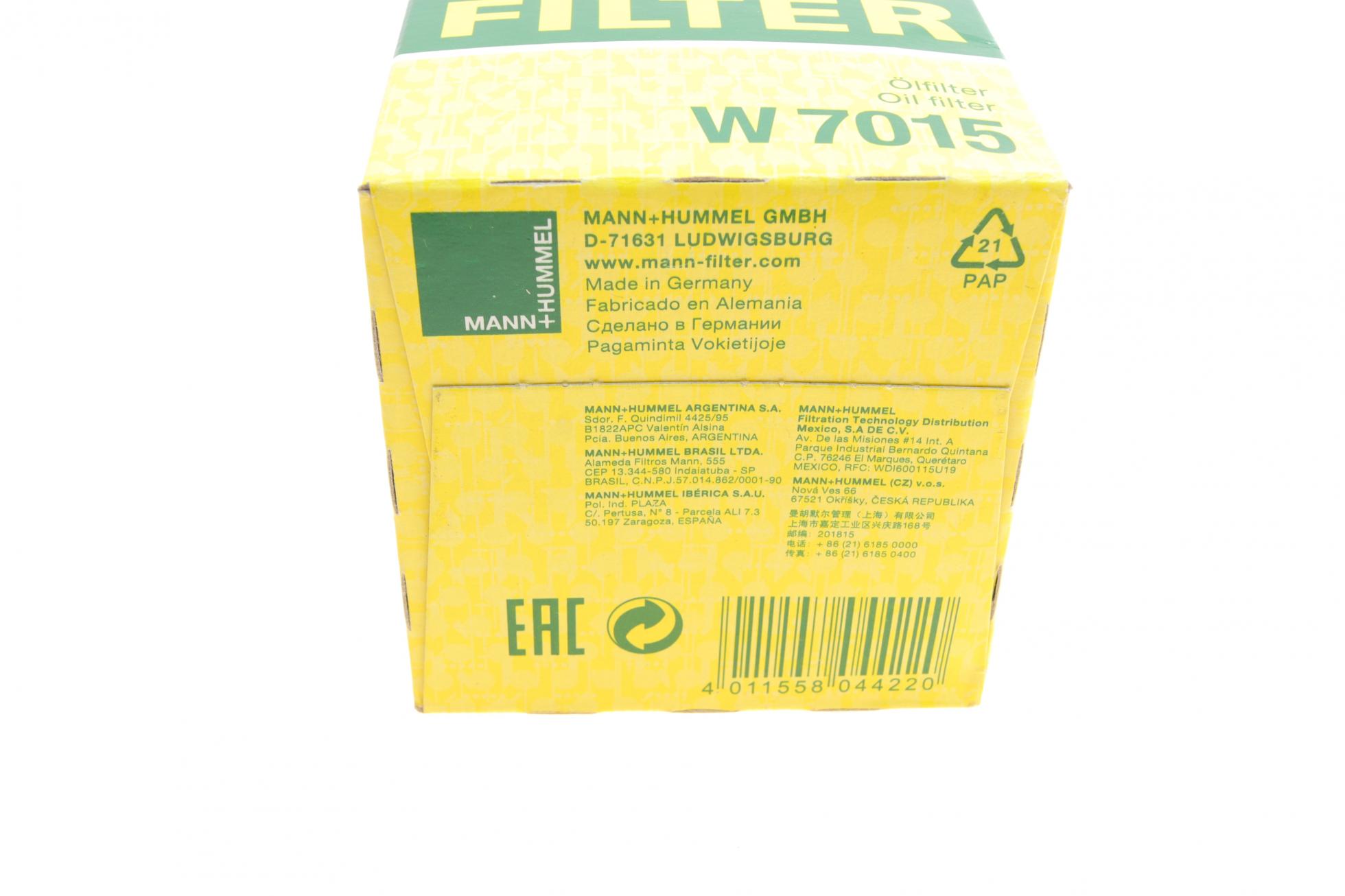 W7015 MANN-FILTER
