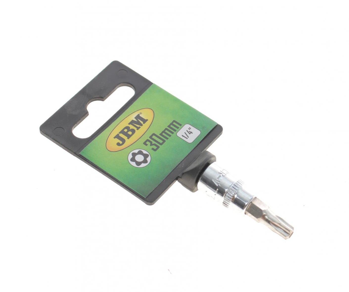 Бита Torx T30 + адаптер под ключ 1/4" (хромированная)