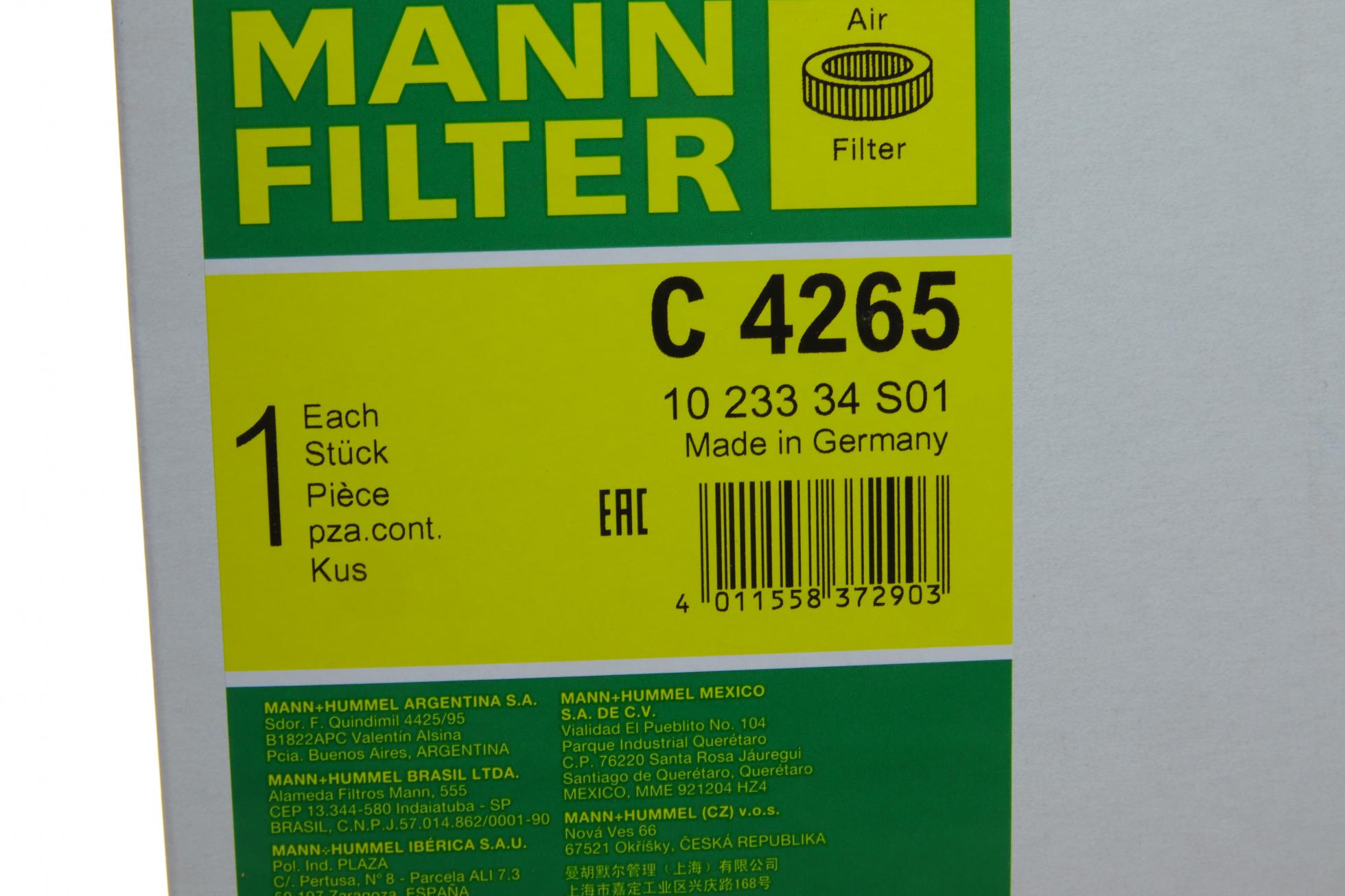 C4265 MANN-FILTER