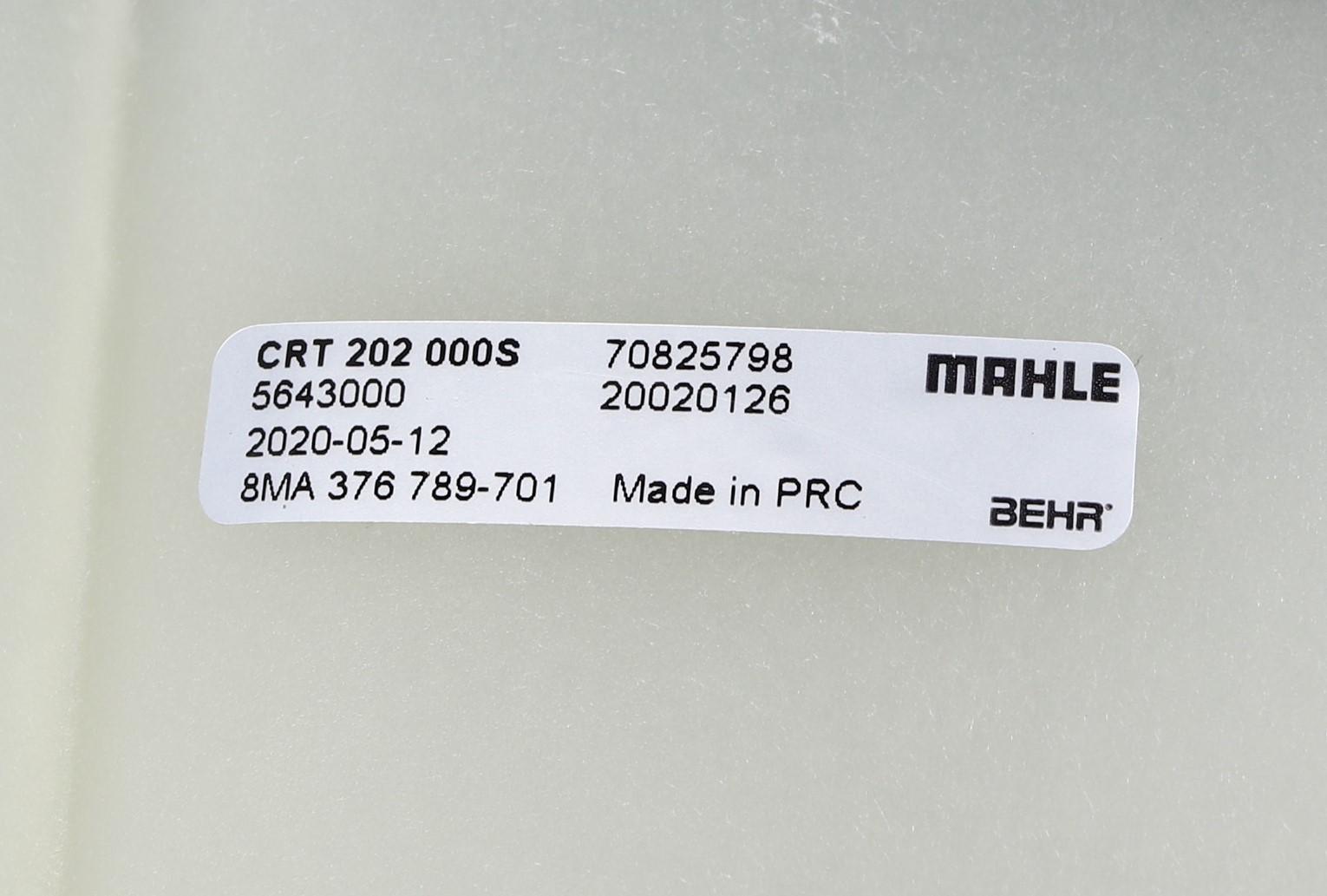 CRT202000S MAHLE