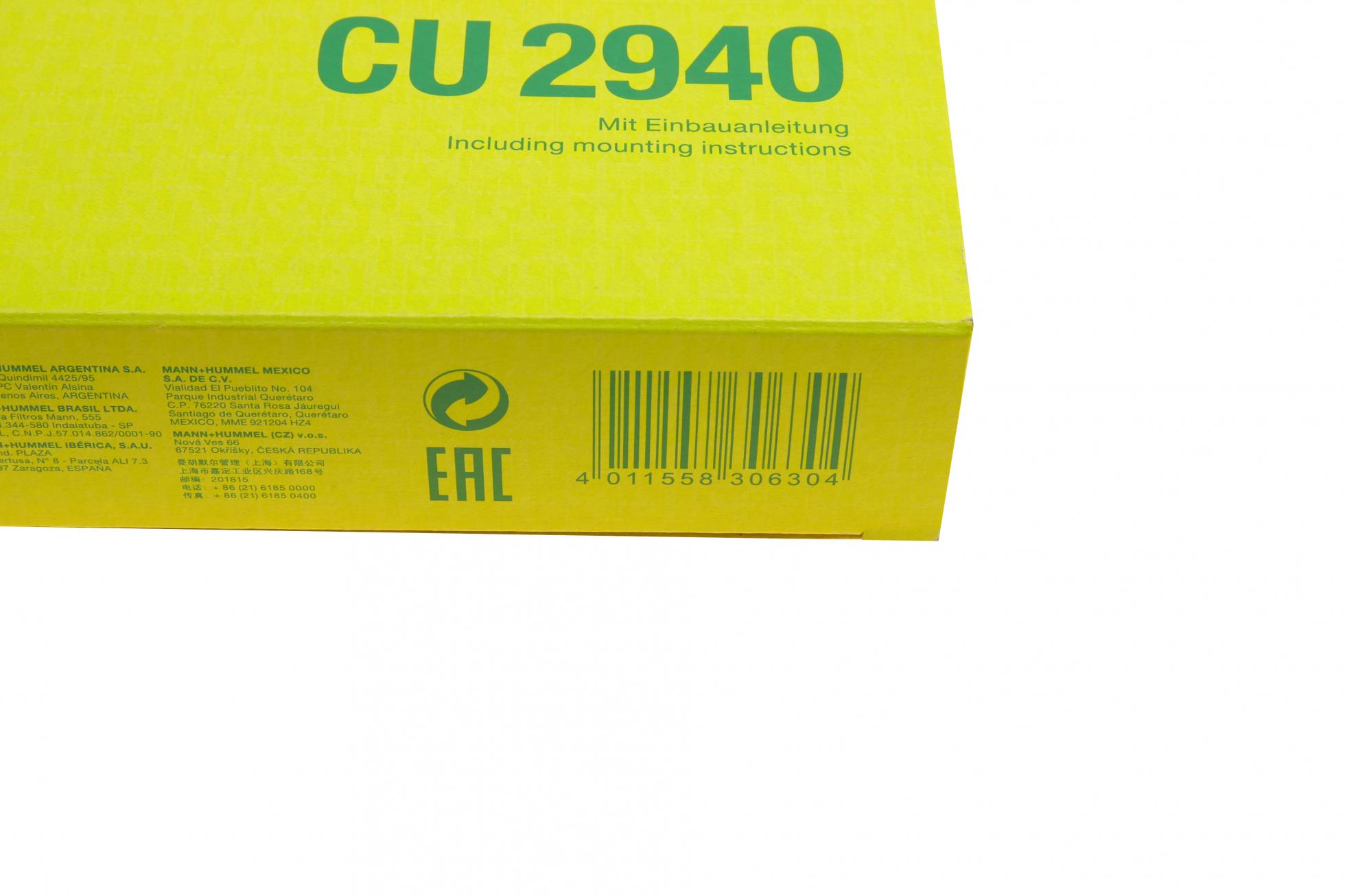 CU2940 MANN-FILTER