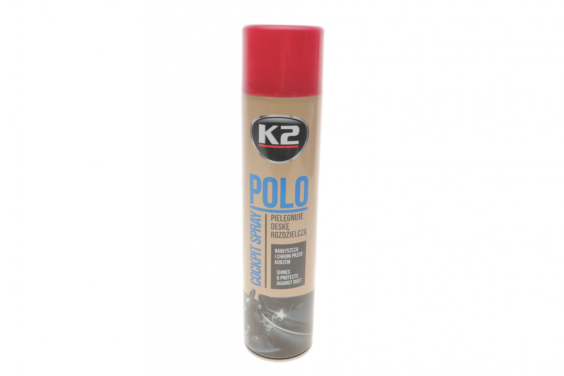 Полироль для торпедо "вишня" / k2 perfect polo cockpit spray 600ml cherry