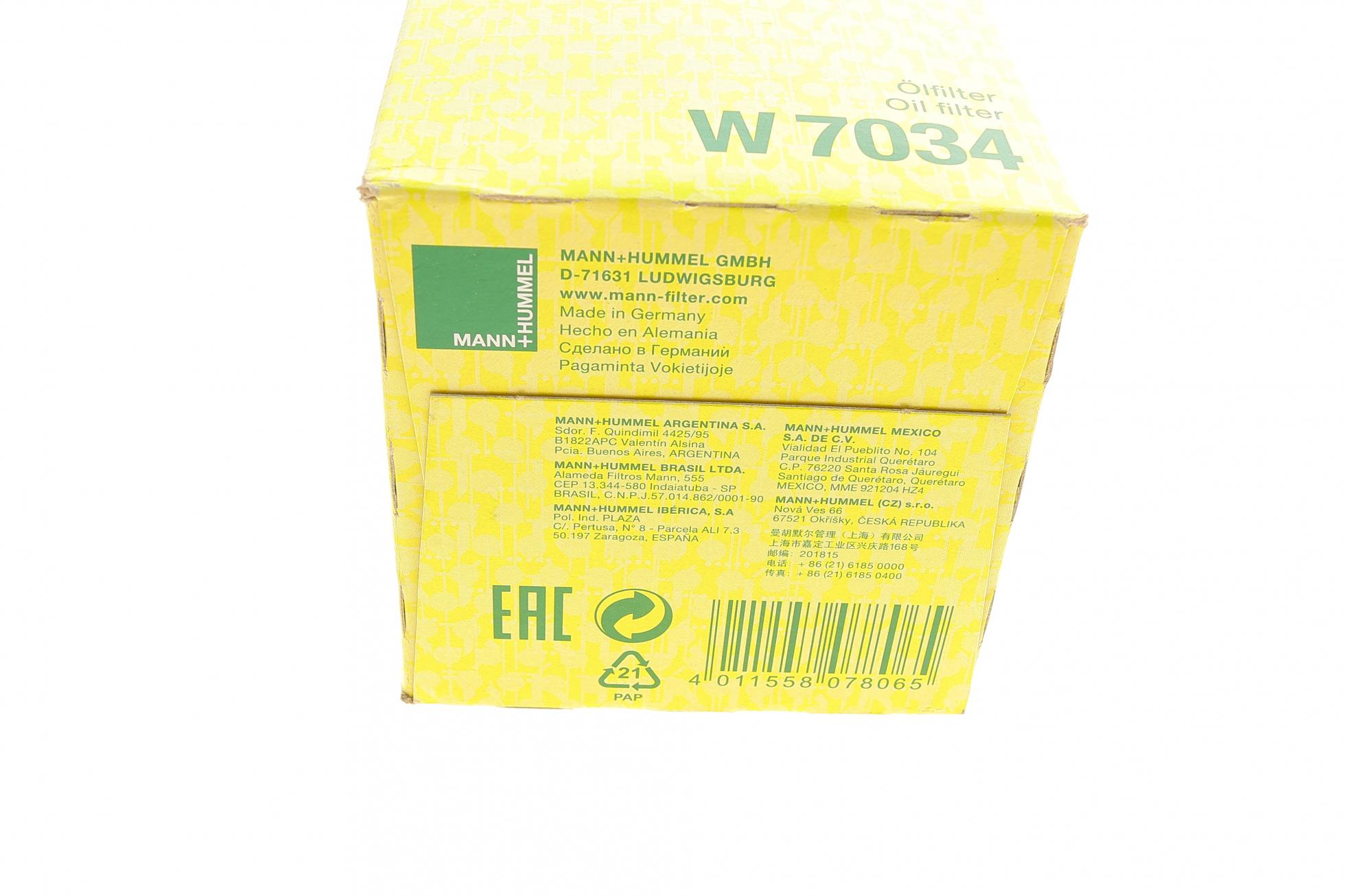 W7034 MANN-FILTER