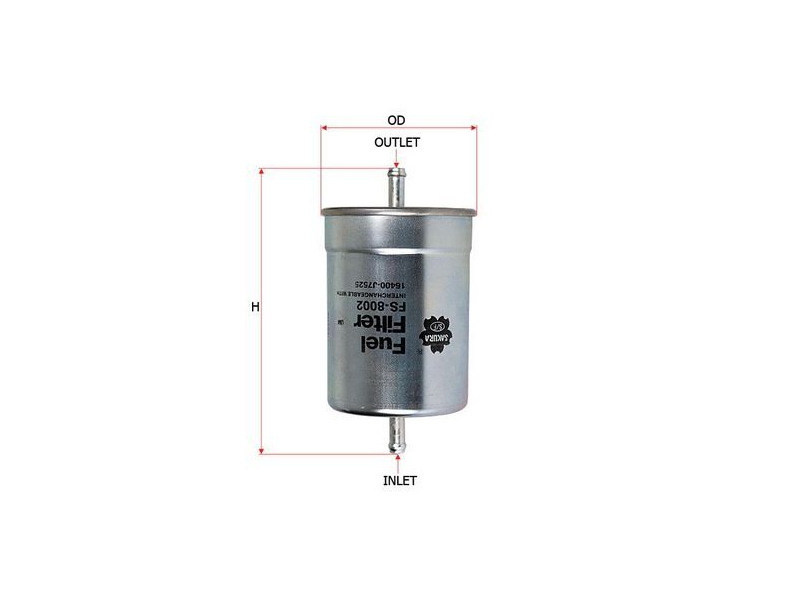 Фільтр паливний 1.6MPI 8V,1.8MPI 20V,1.8MPI Turbo,2.8MPI 30V,2.4MPI 30V,3.0MPI 30V,3.2MPI 24V,2.3MPI 16V VW T4 90-03, Sharan 95-10, PASSAT B5 96-05, Passat B3-B4 88-96; AUDI A6 97-04; SKODA Superb 01-