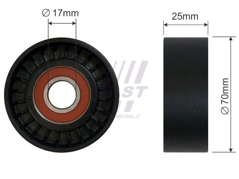 Ролик ГРМ натяжний FIAT Ducato 06-14, Ducato 14-; PEUGEOT Boxer 06-14; CITROEN Jumper 06-14; IVECO Daily E5 11-14, Daily E4 06-11, Daily E3 99-06