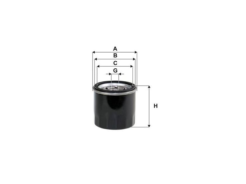 Фільтр масляний 1.2MPI 8V, 1.3MPI 16V, 1.5MPI 16V, 1.0MPI 12V, 0.8MPI 12V, 1.6MPI 16V NISSAN Pixo 09-13; OPEL Agila 08-14; CHEVROLET Aveo T250/255 06-16, Aveo T200 03-08; DAEWOO Matiz 98-11; SUZ