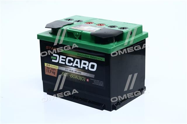 Акумулятор 60Ah-12v DECARO START (242x175x190),R,EN480
