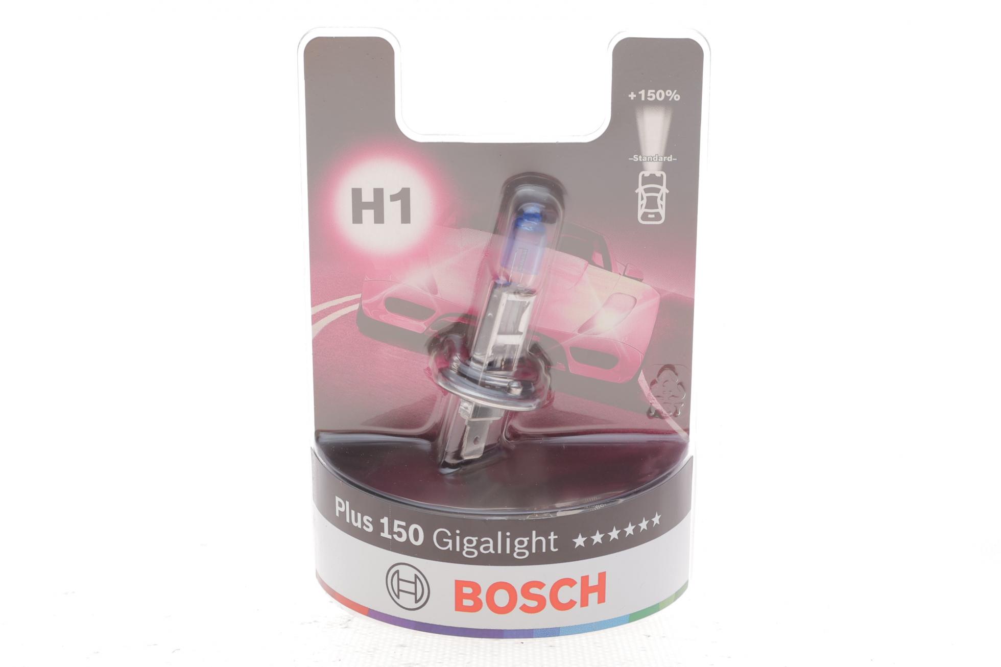 Автолампа H1 12V 55W P14.5s Plus 150 Gigalight (BL/1шт)