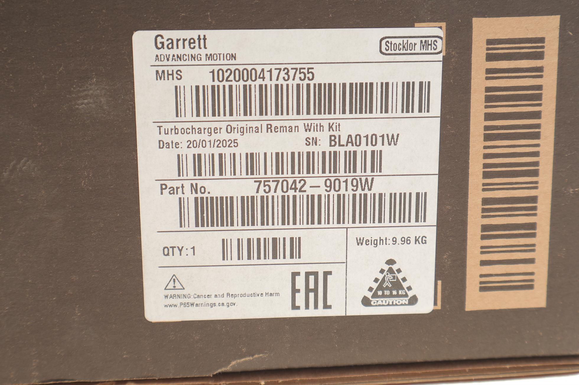 7570429019W GARRETT