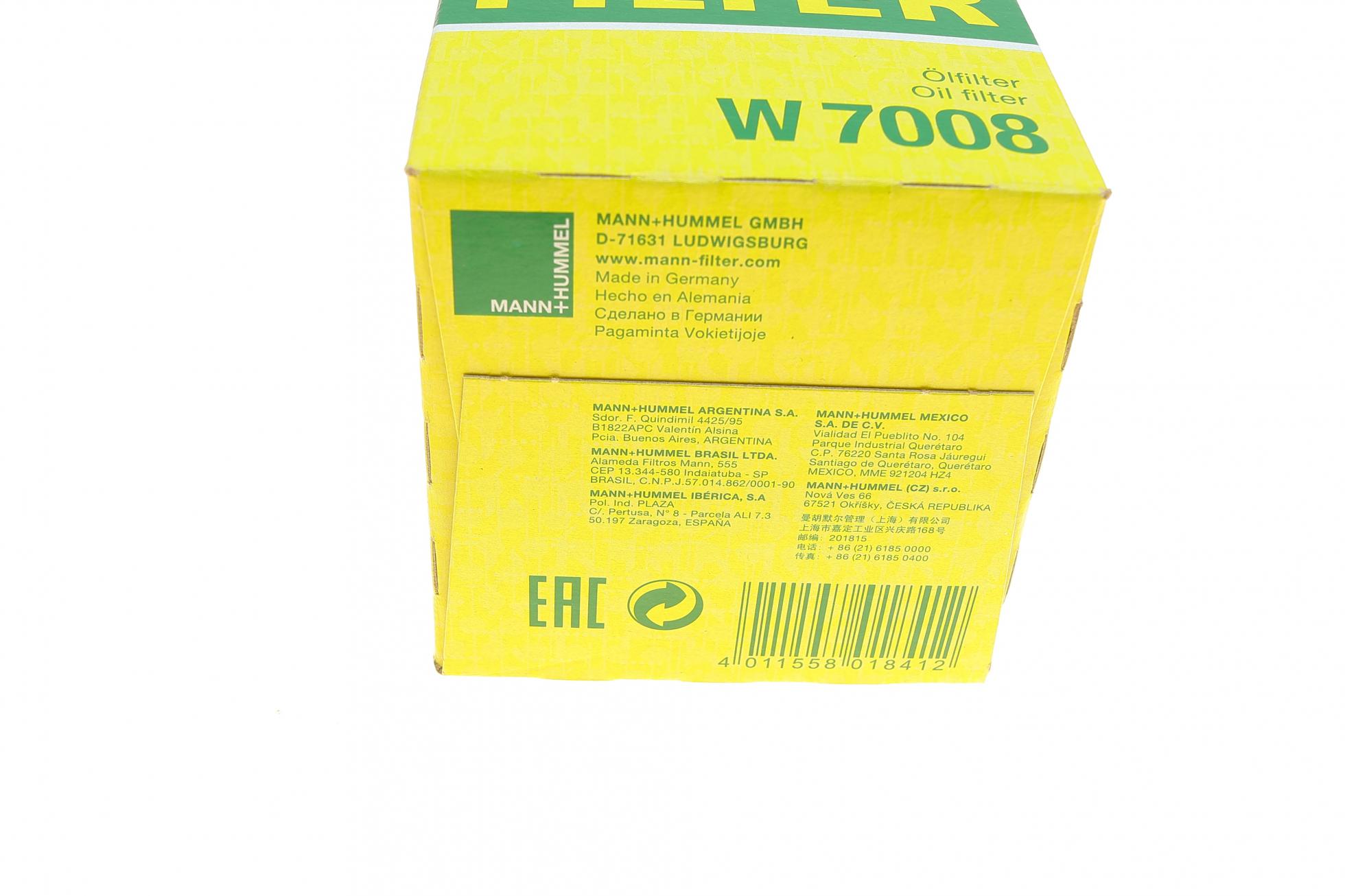 W7008 MANN-FILTER