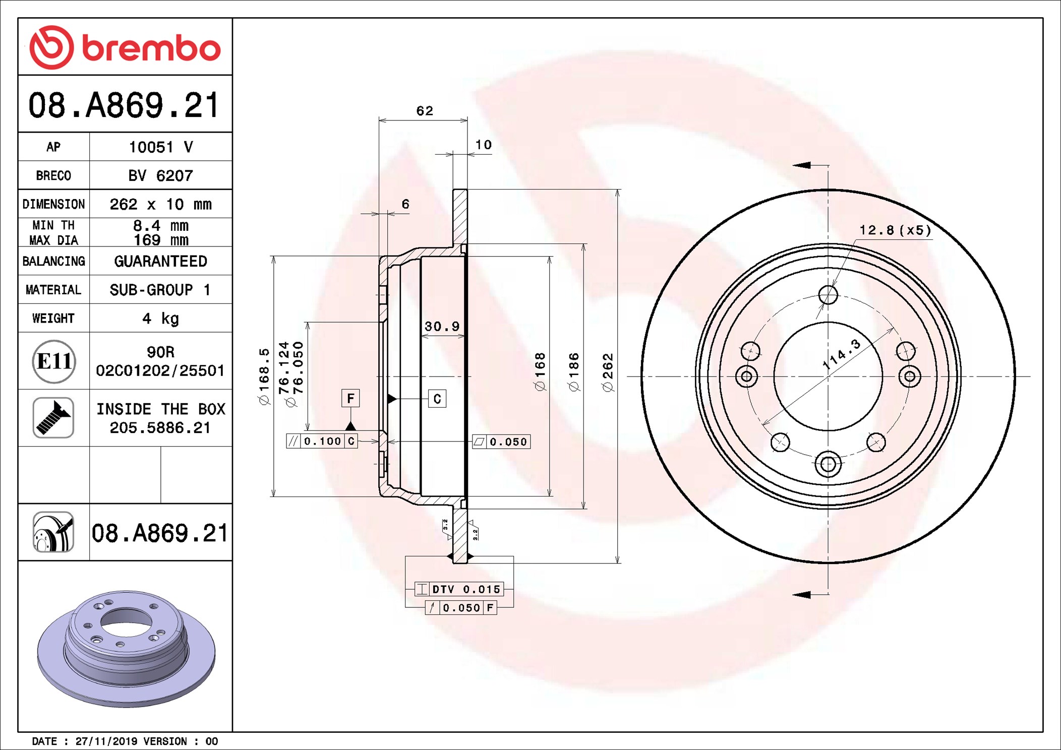 08A86921 BREMBO