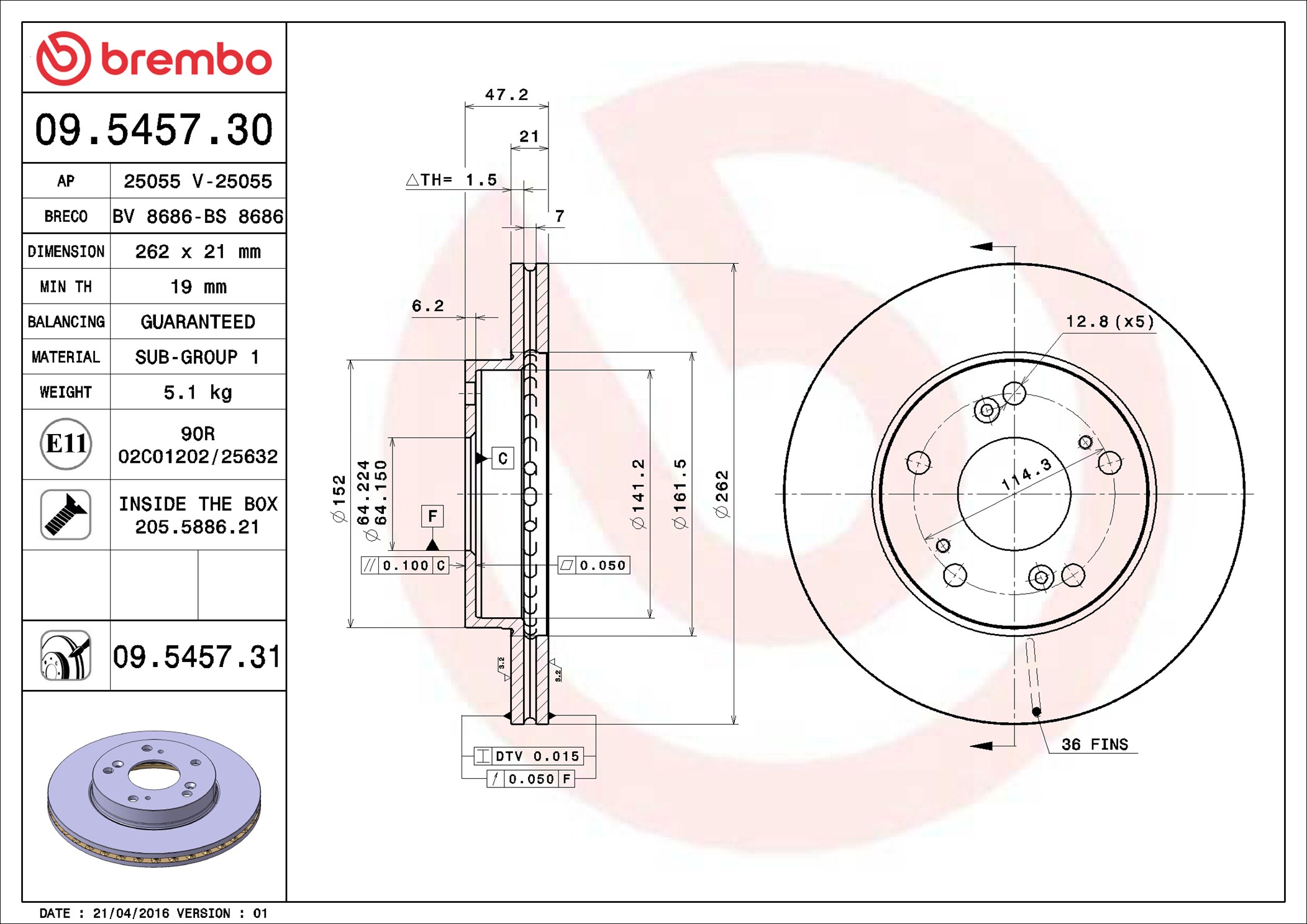 09545731 BREMBO