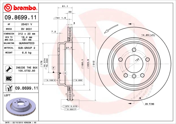 09869911 BREMBO