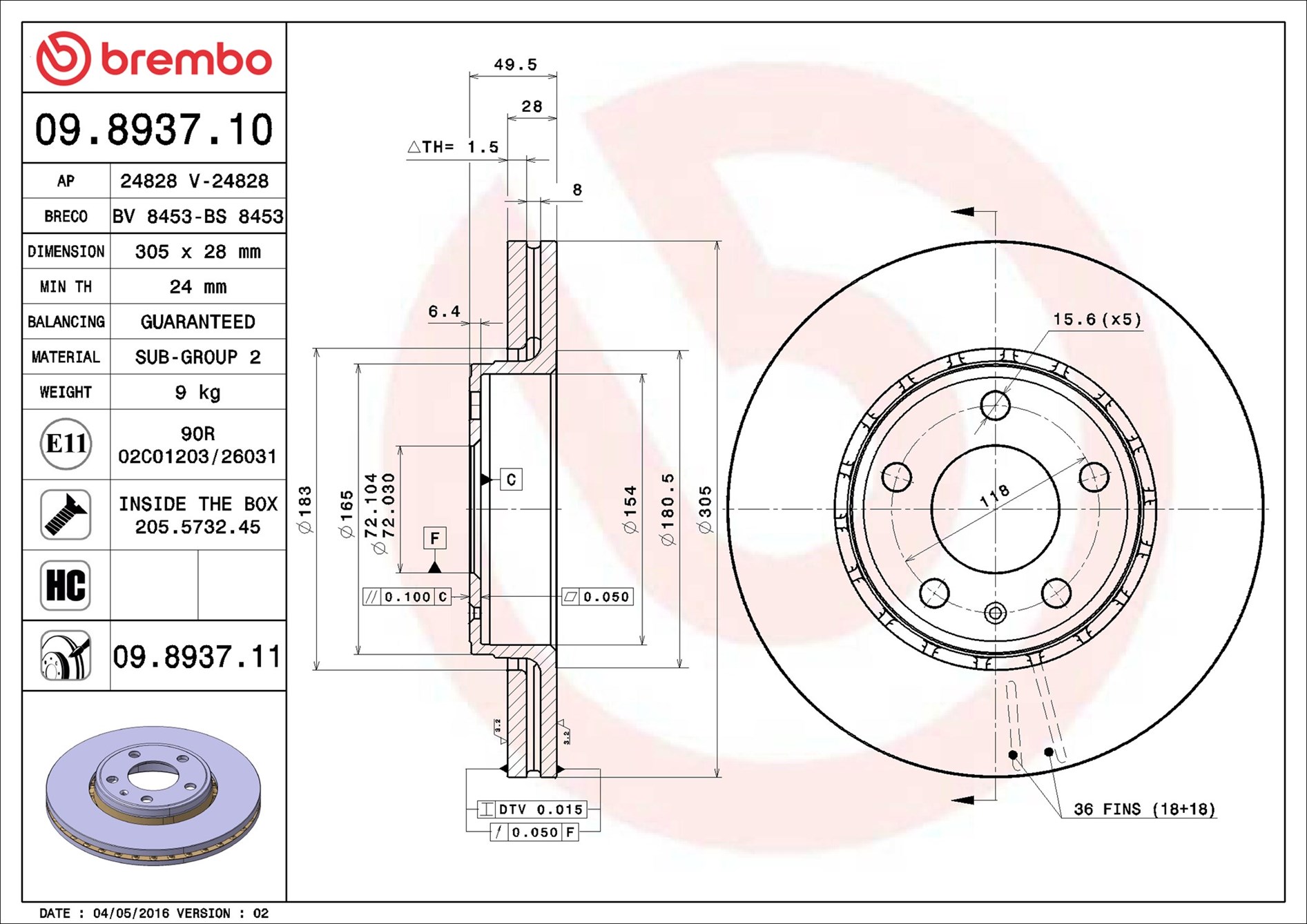 09893711 BREMBO