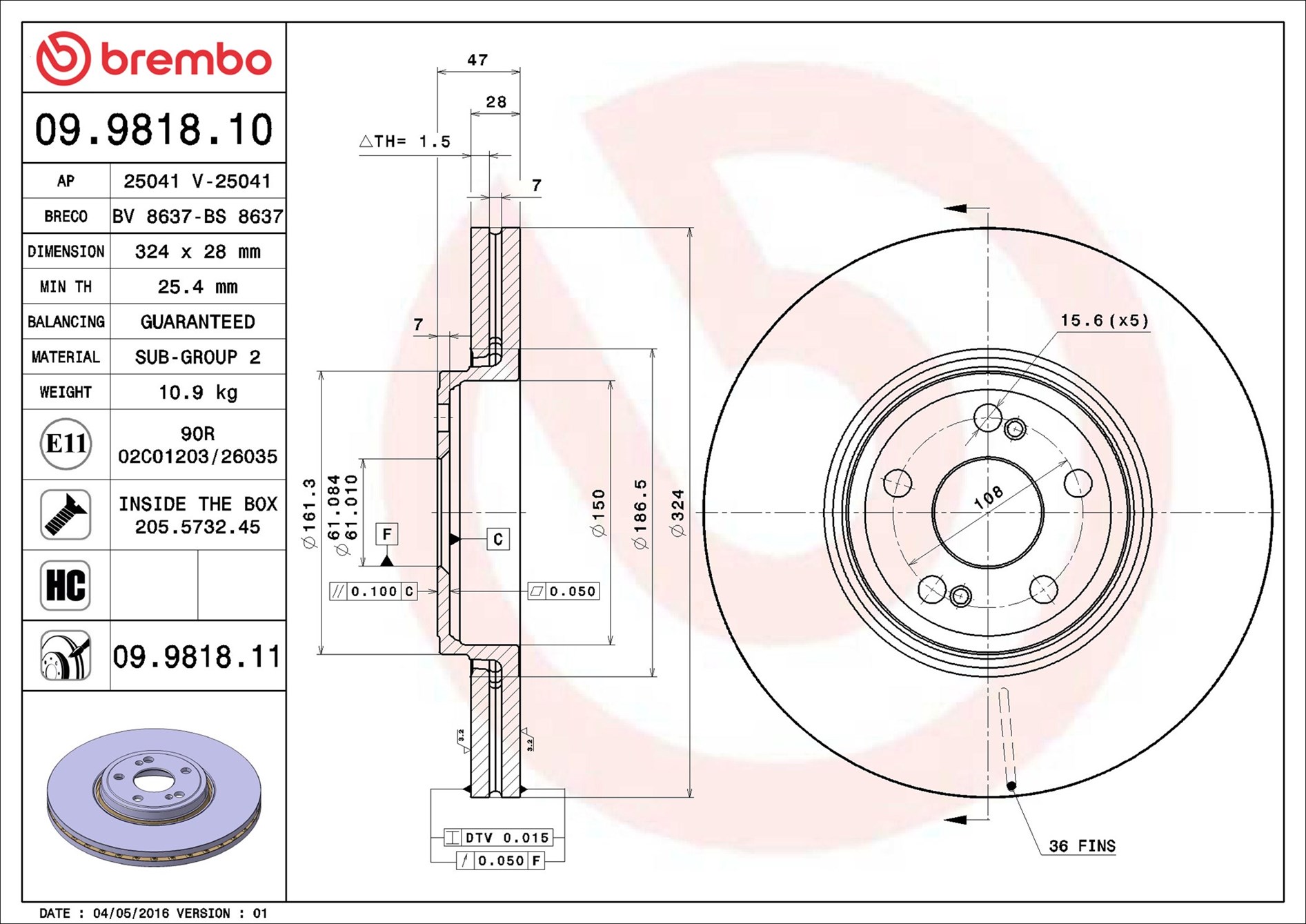 09981810 BREMBO