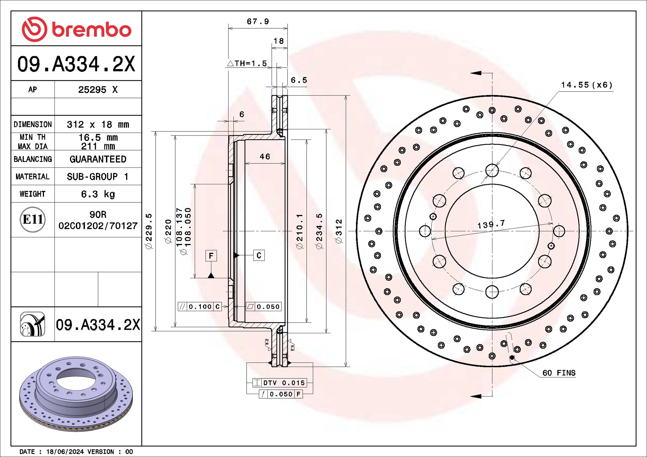 09A3342X BREMBO