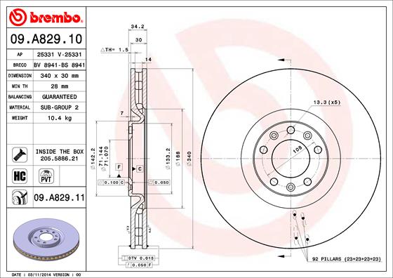 09A82911 BREMBO