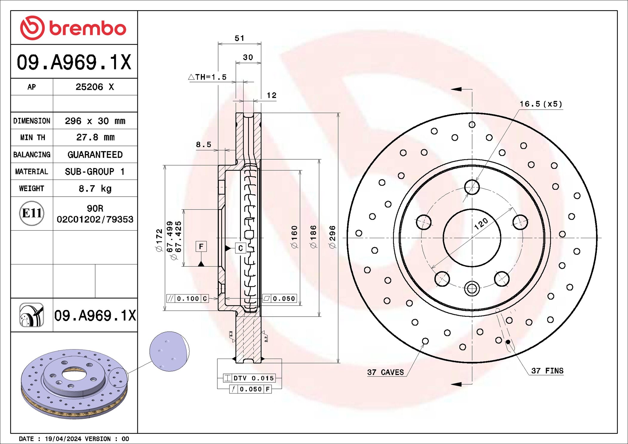 09A9691X BREMBO