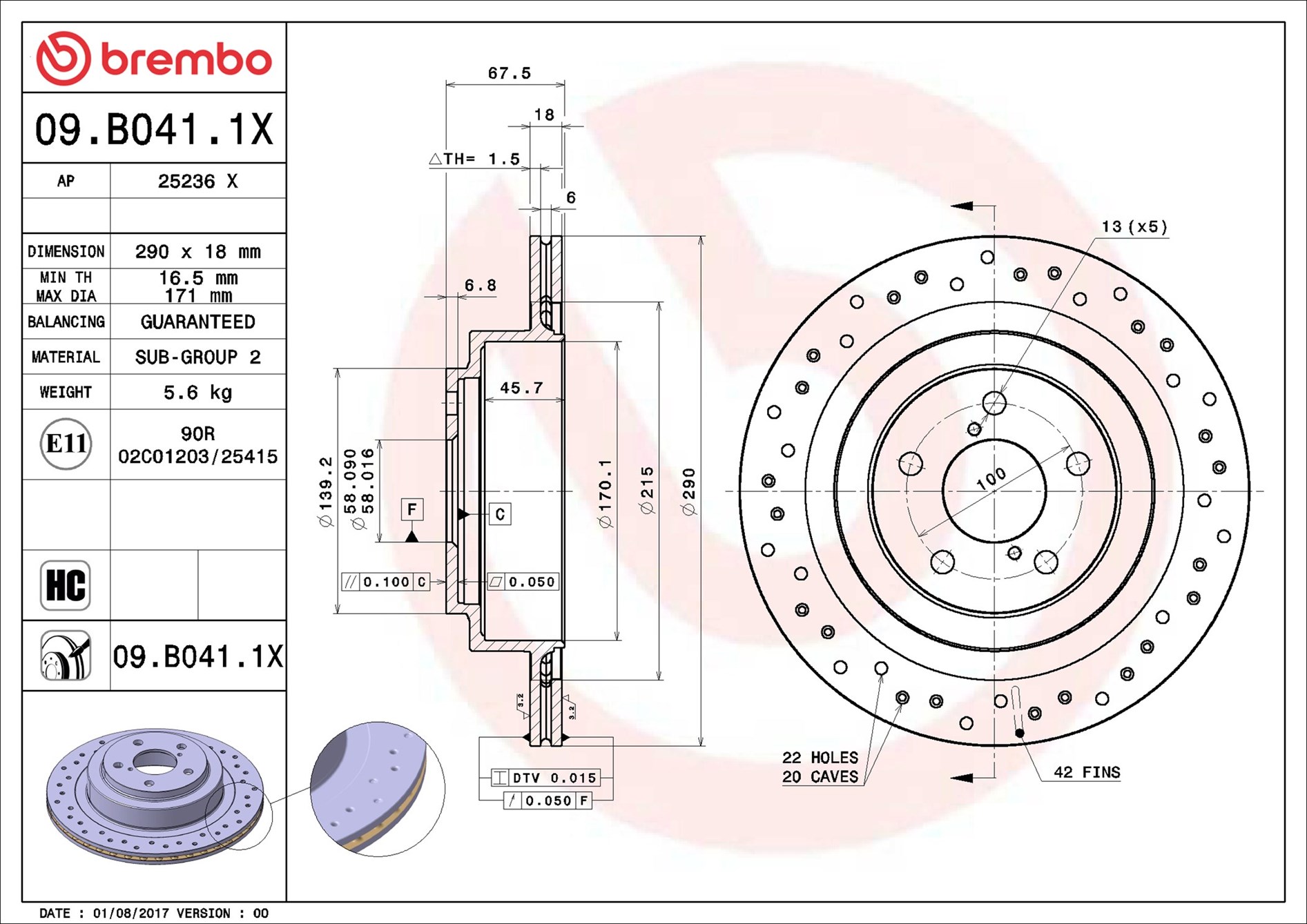09B0411X BREMBO