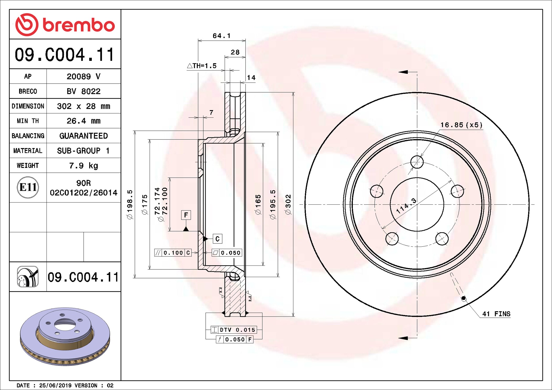 09C00411 BREMBO