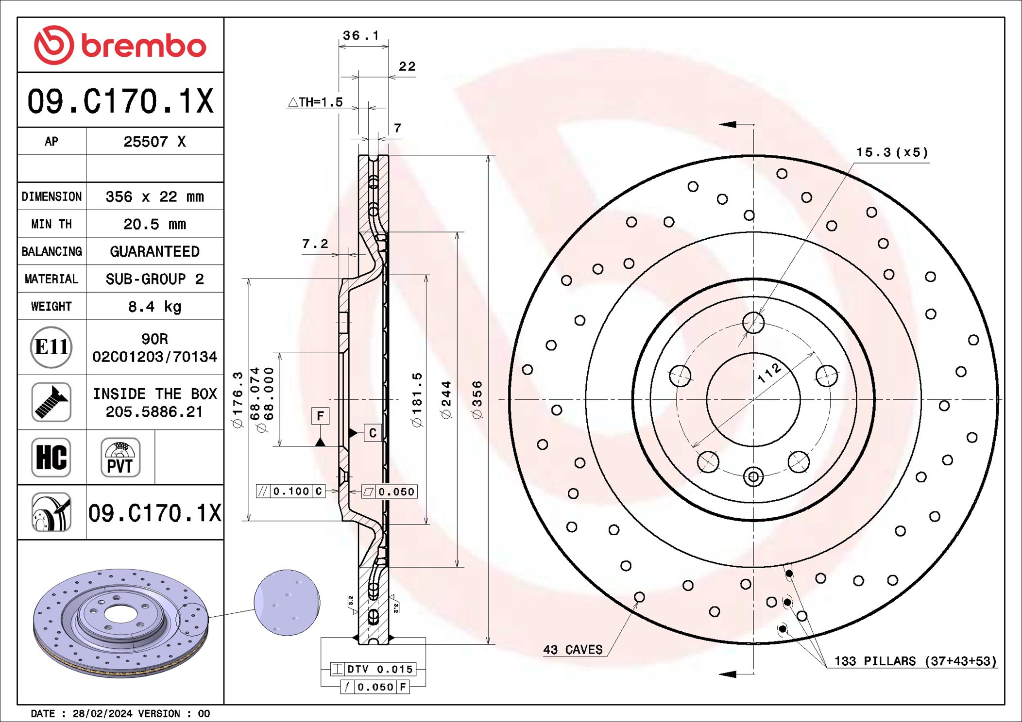 09C1701X BREMBO