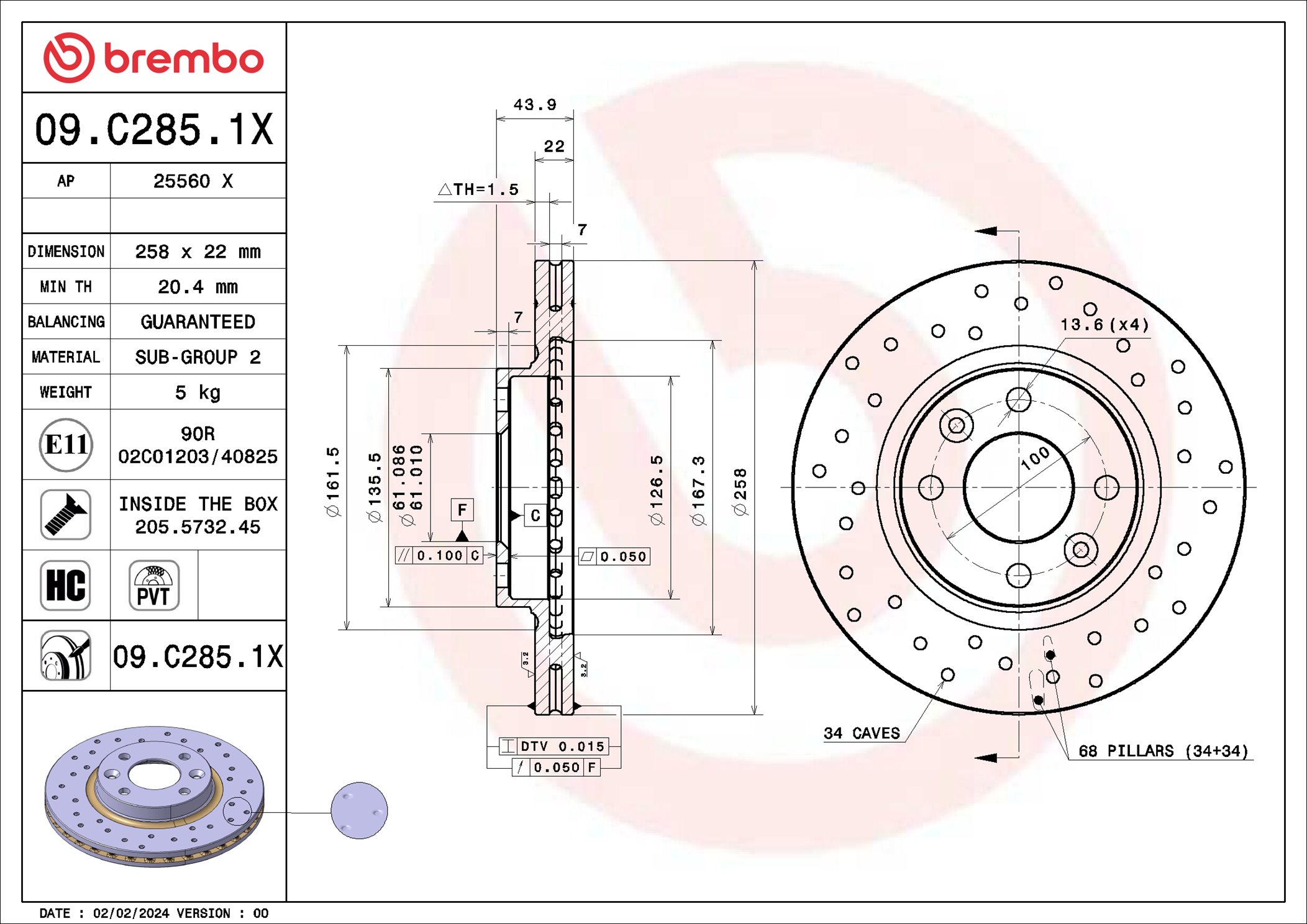 09C2851X BREMBO
