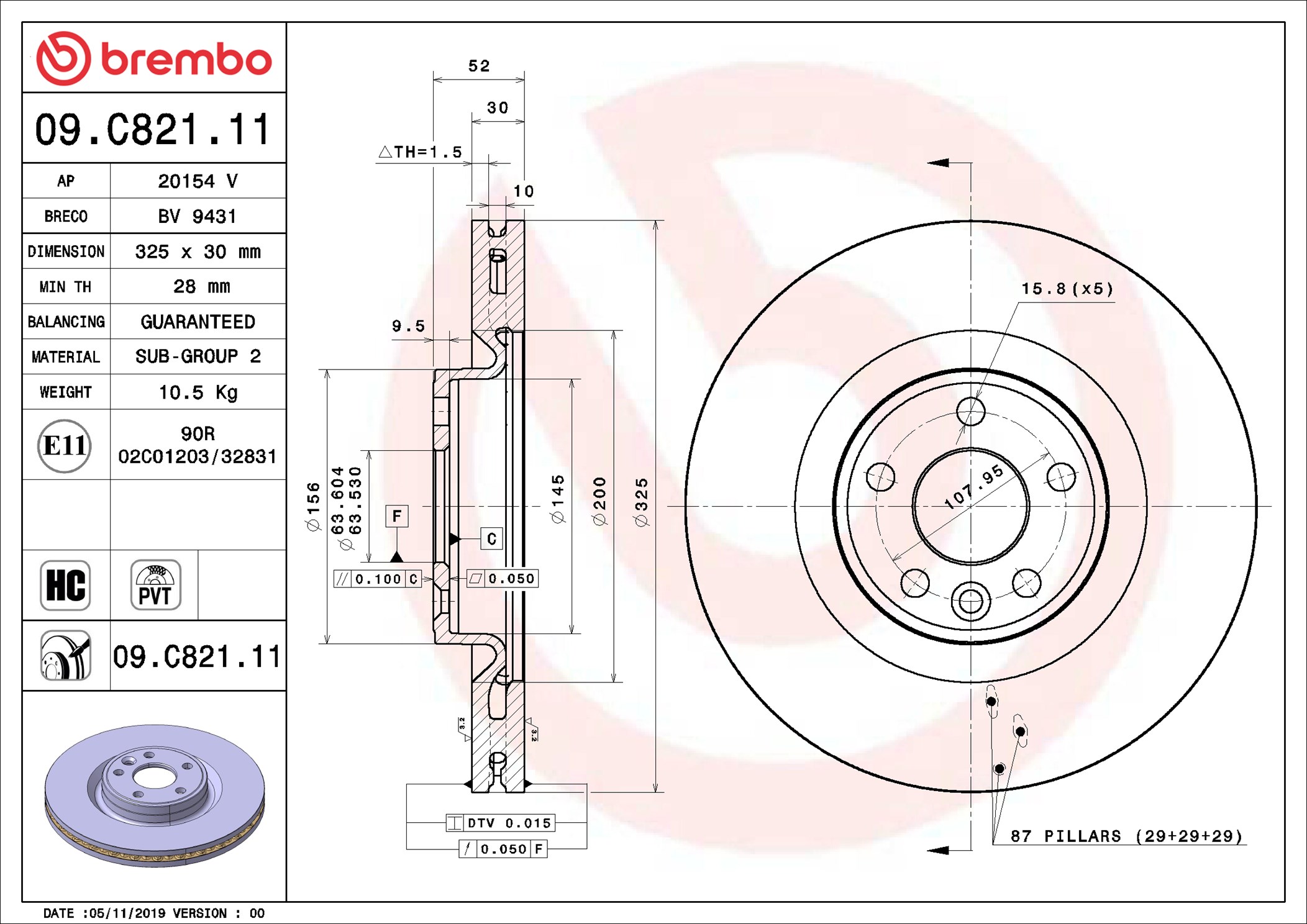 09C82111 BREMBO