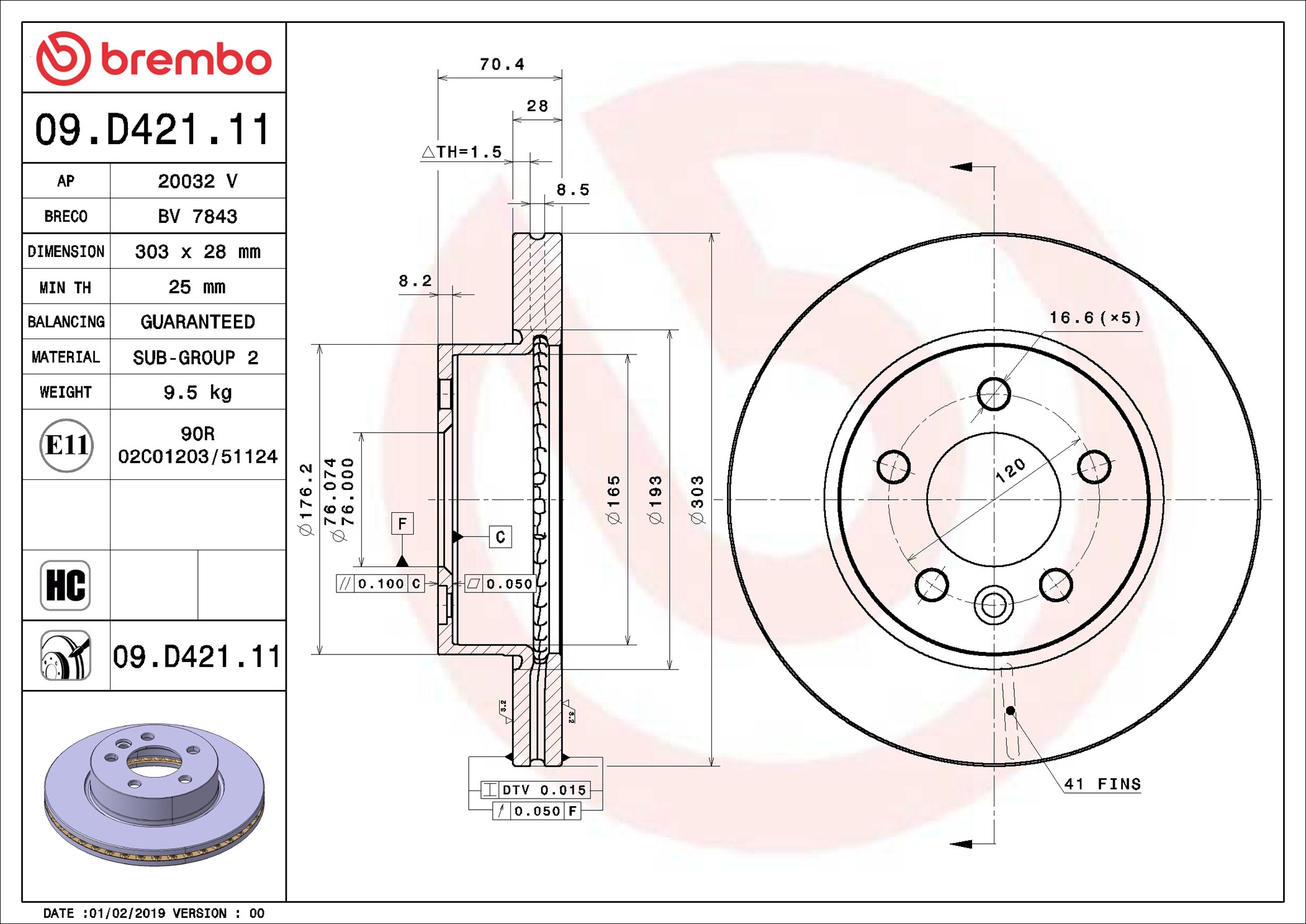 09D42111 BREMBO