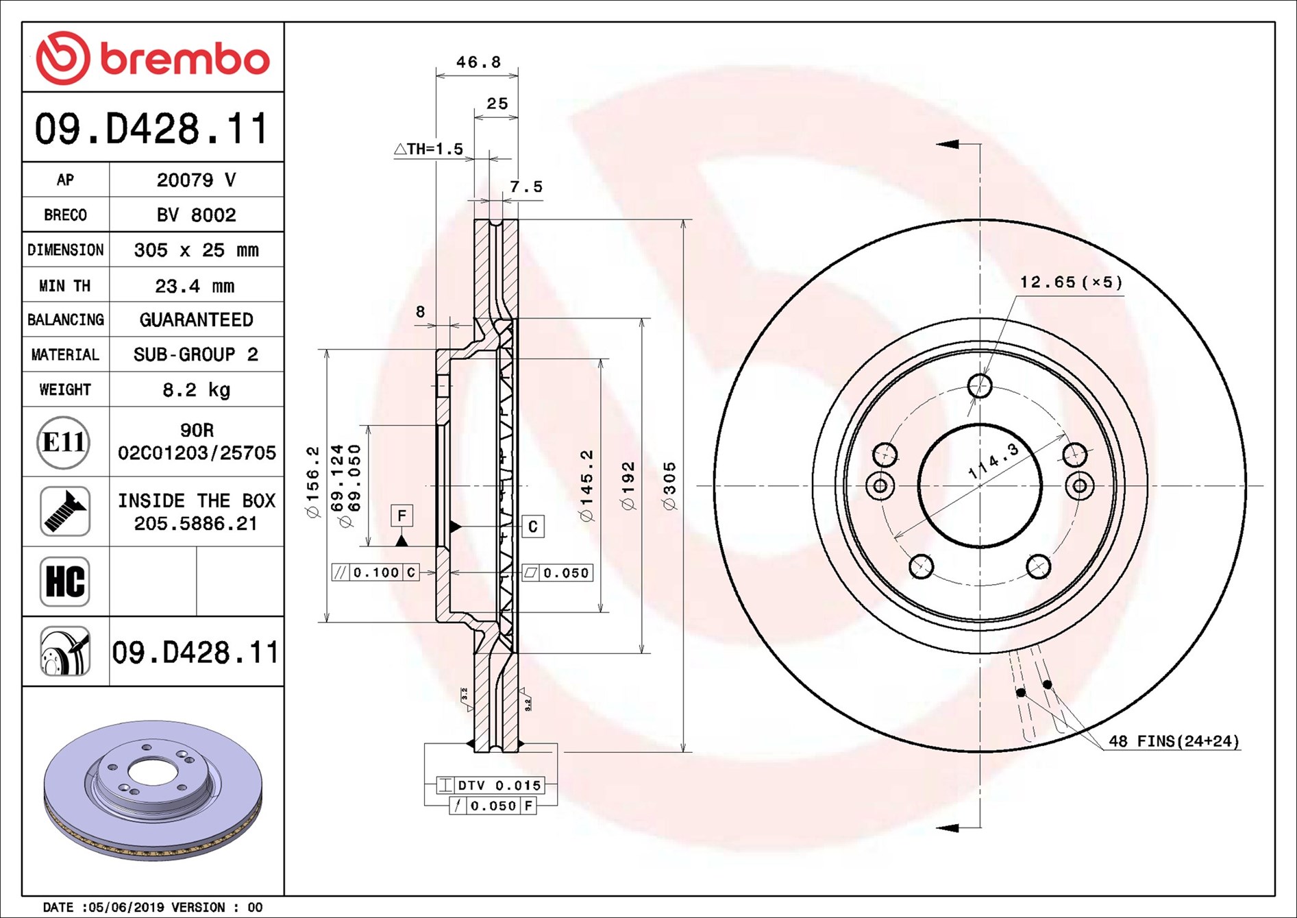 09D42811 BREMBO