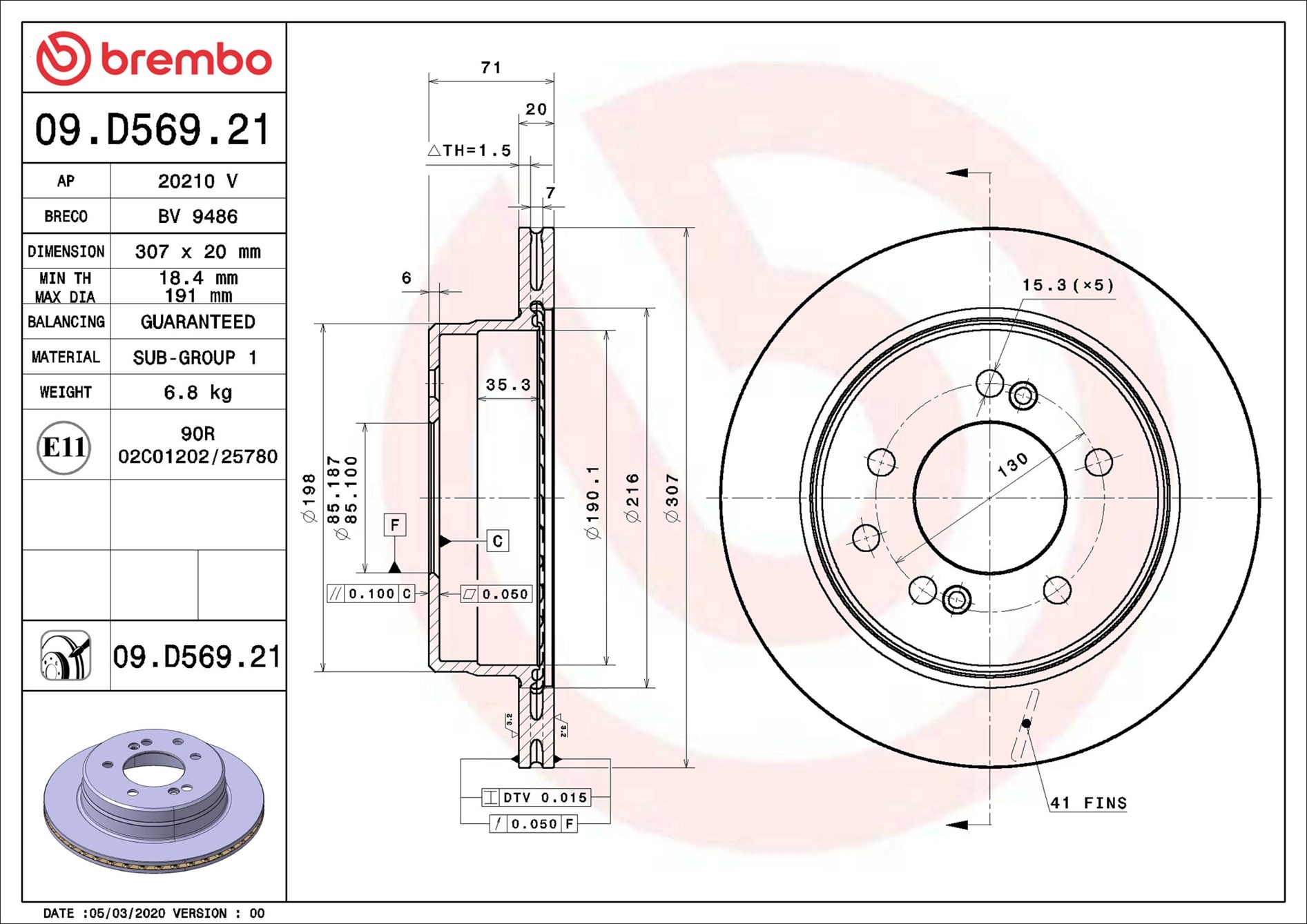 09D56921 BREMBO