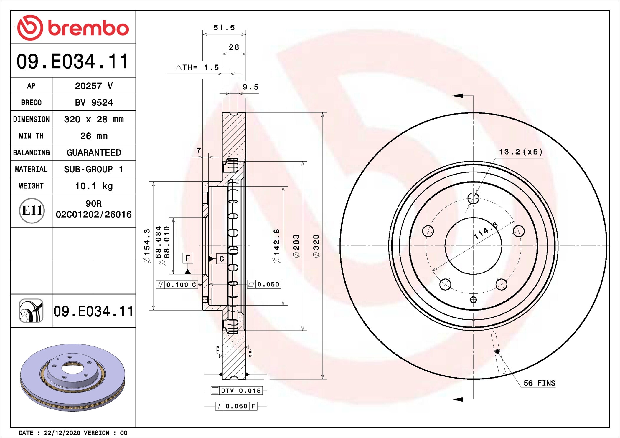 09E03411 BREMBO