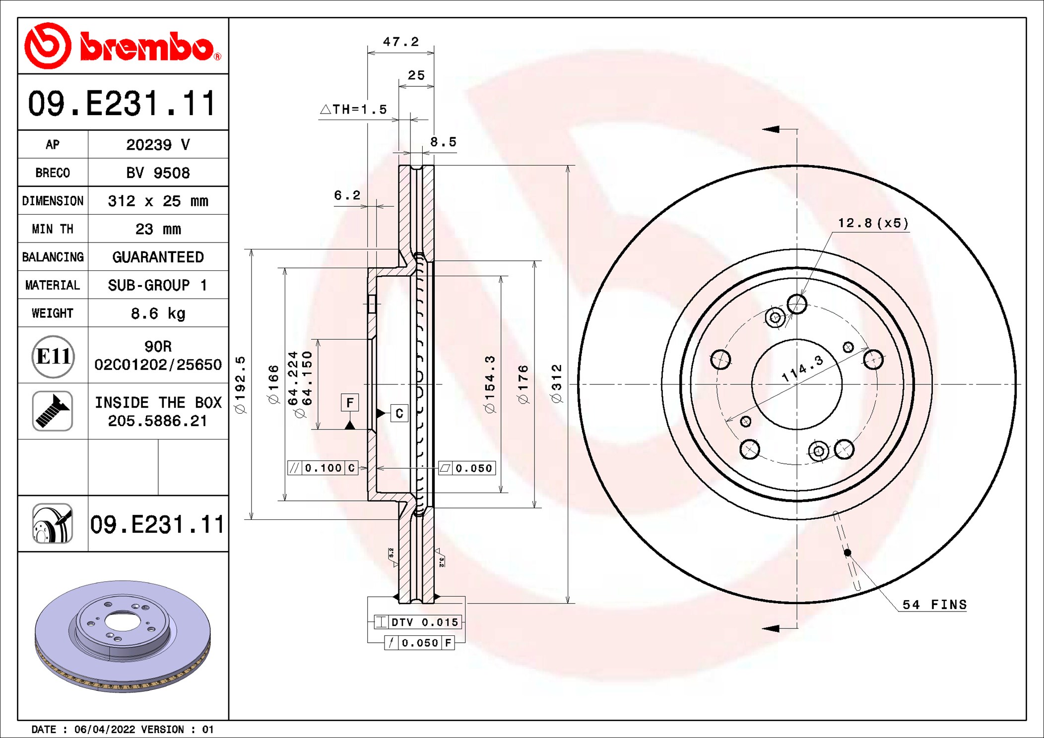 09E23111 BREMBO