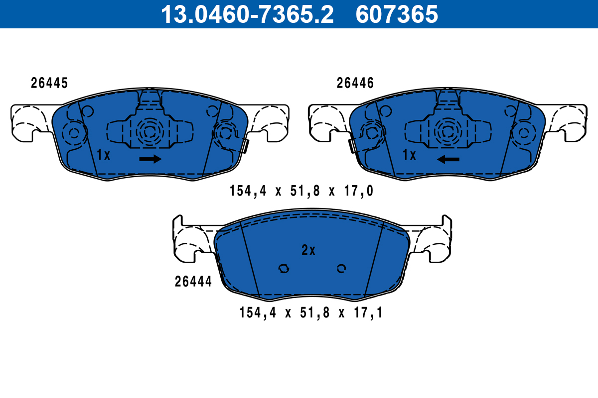 Комплект гальмівних колодок передн , MAZDA 2  TOYOTA AYGO X, YARIS 1.0/1.5/1.5H 02.20-