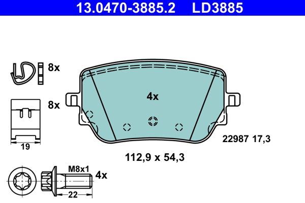 Колодки тормозные (задние) MB A-class (W177/V177)/B-class (W247)/CLA (C118/X118) 18- (CBI) 