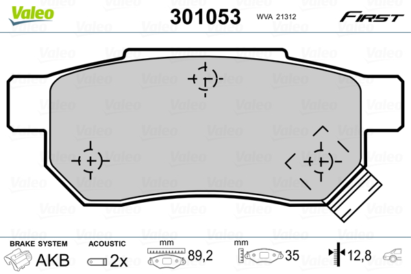Гальмівні колодки дискові HONDA Accord/Civic/Concerto/CR-X/Integra/Jazz "1,2-2,0 "R "85-13