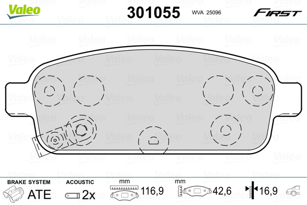 Гальмівні колодки дискові CHEVROLET/OPEL Cruze/Orlando/Volt/Ampera/AstraJ/Zafira "1,3-2,0 "R "09>>