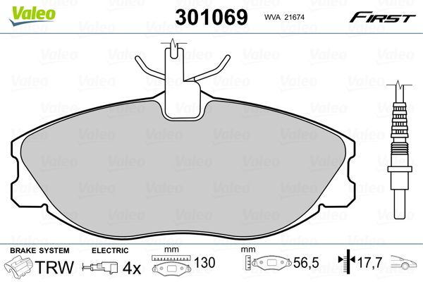 Гальмівні колодки дискові CITROEN/PEUGEOT Xsara/ZX/406/306 "1,9-3,0 "F "96-05