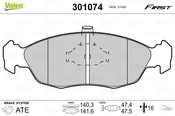 Гальмівні колодки дискові CITROEN/PEUGEOT Saxo/Xsara/106/306/Partner "1,0-2,0 "F "92-08