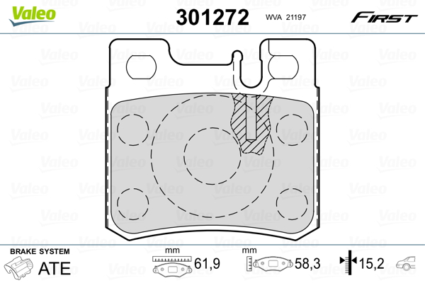 Гальмівні колодки дискові MERCEDES 190/Cabriolet/C-Class/E-Class/Kombi/SL/SLK "1,8-5,0 "R "85-01