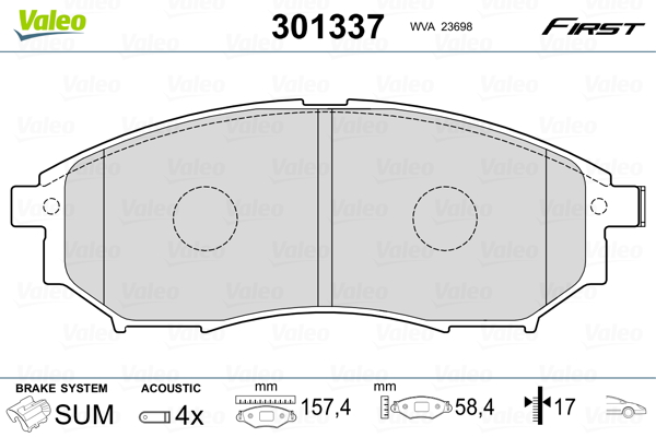 Гальмівні колодки дискові INFINITI/NISSAN/RENAULT EX/G/M/M37/Q70/Murano/Qashqai/Koleos "F "03>>