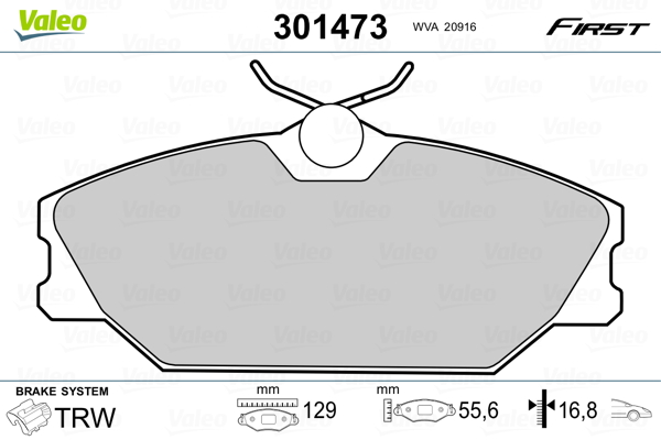 Гальмівні колодки дискові RENAULT Clio/Laguna/Megane "1,4-2,9 "F "96-06