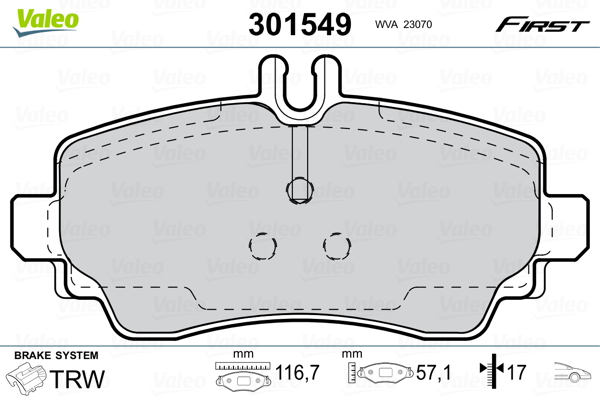 Гальмівні колодки дискові MERCEDES A-Class "1,4-2,1 "F "97-04