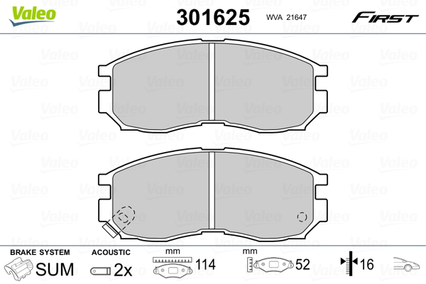 Гальмівні колодки дискові HYUNDAI/MITSUBISHI Santamo/Colt/Galant/Lancer "1,6-2,5 "F "87-03