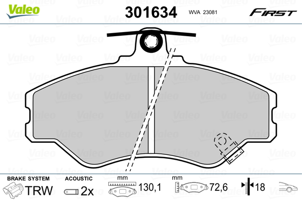 Гальмівні колодки дискові HYUNDAI Grace/H100 "F "93-00