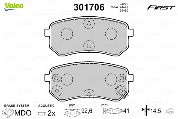 Гальмівні колодки дискові HYUNDAI/KIA i10/Picanto "1,0-1,2 "R "04-17