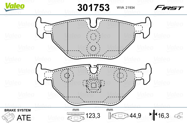 Гальмівні колодки дискові BMW/MG/ROVER/SAAB 3/Z1/Z4/ZT/75/9-5 "1,6-4,6 "R "88-09