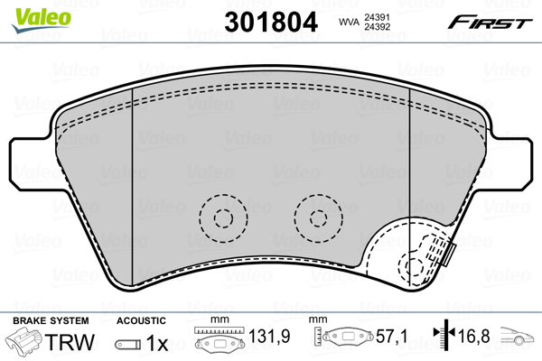 Гальмівні колодки дискові FIAT/SUZUKI Sedici/SX4 "1,6-2,0 "F "06>>