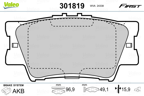 Гальмівні колодки дискові TOYOTA Camry/Rav4 "2,0-3,5 "R "06>>