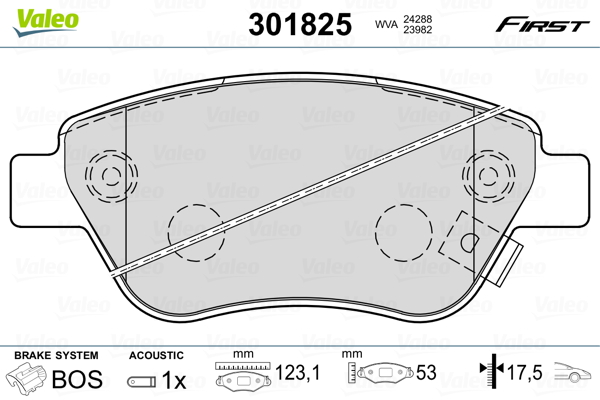 Гальмівні колодки дискові FIAT/OPEL Doblo/Adam/CorsaD "1,0-1,9 "F "06>>