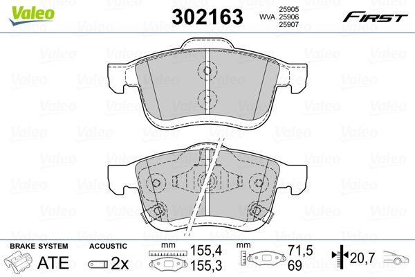 Колодки тормозные (задние) Ford Mondeo/Galaxy/Kuga 12-/Ford USA Fusion/Escape 05- (Teves)